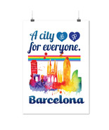 Gay Pride Love Barcelona Spain City Matte/Glossy Poster A0 A1 A2 A3 A4 |... - £6.26 GBP+