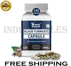 Black Turmeric Capsules - 120 Capsules | 100% Potent Black Turmeric Powder - £22.37 GBP