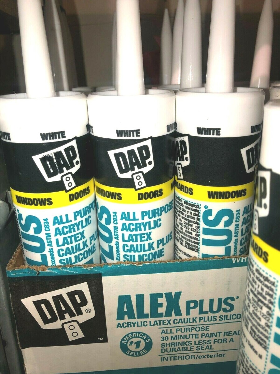 5 QTY DAP Alex Plus 40yr 10FL OZ Acrylic Latex Caulk Silicone all Purpos... - $35.99