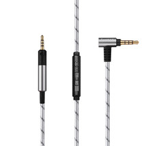 Nylon Audio Cable with Mic For Sennheiser HD595 HD598 HD 558 HD 518 HD 400 PRO - £12.58 GBP