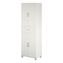 Systembuild Evolution Lory Framed Storage Cabinet With Drawer In White - $415.99