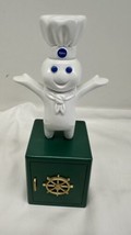 1999 Pillsbury Doughboy Giggling Die Cast Metal Coin Bank 9 Inch Working Sound - £15.44 GBP