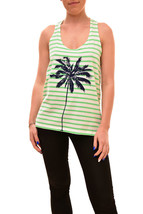 SUNDRY Womens Tank Top Maritime Palm Tree Trapeze Soft Multicolor Size S - £28.58 GBP