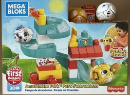 Mega Bloks First Builders 30 Piece Amusement Park Peek A Blocks Fisher-P... - £24.00 GBP
