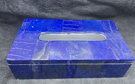 Larger Handmade grade AAA Quality Lapis Lazuli Tissue box cover decor PC 12x19cm - £156.32 GBP