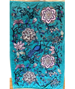 Vera Bradley Fleece Throw Blanket Peacock Garden 12408-12610 50&quot; x 80&quot; - $545.55 MXN