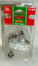 Lemax Holiday Village Figurine Trash Bandit Raccoons 2004 #2860 - $8.99