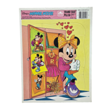 VINTAGE DISNEY GOLDEN FRAME TRAY PUZZLE MINNIE MOUSE SCHOOL LOCKER 12 PIECE - $7.60