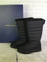 Adrienne Vittadini Polar Snow Waterproof Vylon Boots Black Womens Size 8 M - £55.38 GBP