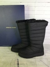 Adrienne Vittadini Polar Snow Waterproof Vylon Boots Black Womens Size 8 M - £54.91 GBP