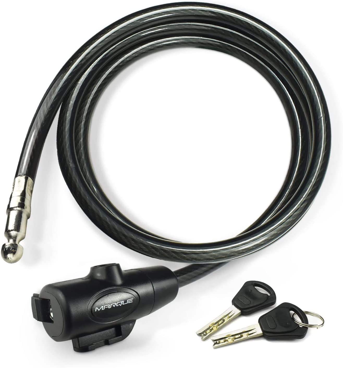 Marque Bike Lock With Key – 3/8” (4Ft, 7Ft, 15Ft, 25Ft) Straight Cable, ... - $33.99