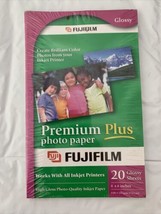 PHOTO PAPER FUJIFILM PREMIUM PLUS 4X6 20 Factory SealedA10 - $5.98