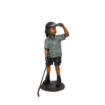 Bronze Little Girl Golfer Sculpture - £4,099.10 GBP