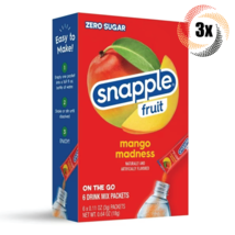 3x Packs Snapple Singles To Go Mango Madness Drink Mix | 6 Packets Each | .64oz - £9.14 GBP