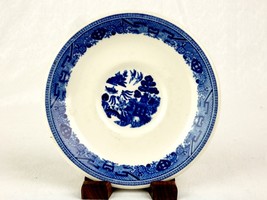 Buffalo China Blue Willow Saucer, Vintage 1950s Era Restaurant Ware, Collectible - £10.14 GBP