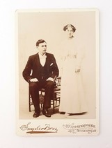 1896 Dated Wedding Cabinet Card Photo Minneapolis Minnesota Snyder Bros. - £10.80 GBP