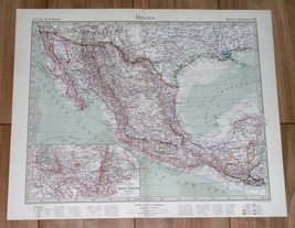 1932 Original Vintage Map Of Mexico / Texas - £19.50 GBP