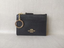 Coach Mini Skinny ID zip Card Case in cross grain Leather FREE Shipping ... - $58.06