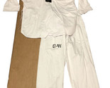 CW Tae Kwon Kampfsport Uniform Gi Set Hemd &amp; Hose Erwachsenengröße 3 Weiß - £17.34 GBP