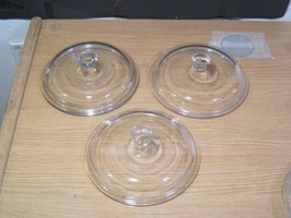 3 Pyrex Lids (only) Fits Corning Ware Pan With Handle P-83-B. - $57.42