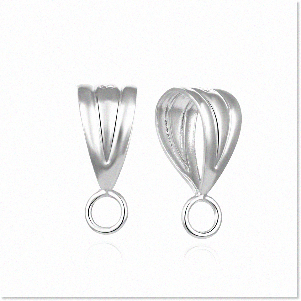 Set of 5pcs 925 Sterling Silver Hypoallergenic Folding Donut Pendant Bai... - $23.75