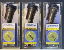 LOT x3 Sigma Weatherproof Metal Spike-A-Lite Outdoor Flood Light Ground ... - $21.49