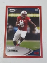 Corey Clement Wisconsin Badgers Philadelphia Eagles 2017 Sage Hit Red Card #1 - £0.77 GBP