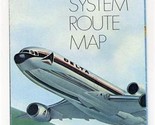 A Delta Airlines System Route Map with Airplane &amp; Aviation Information 1976 - £10.98 GBP