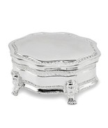 Silver-Plated Princess Victorian Footed Jewelry Box - £16.94 GBP