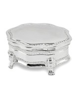 Silver-Plated Princess Victorian Footed Jewelry Box - £16.10 GBP