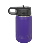 Purple 12oz Double Wall Insulated Stainless Steel Sport Bottle  Flip Top... - £13.98 GBP