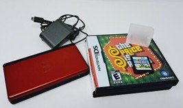 Nintendo DS Lite Red Bundle - Super Mario Bros. Price is Right Cooking - Working - $70.10