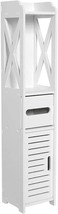 Bathroom Corner Cabinet, Contemporary White Small Bathroom Floor Cabinet - £40.69 GBP