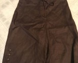 Multiple Soft 100% Linen Brown Back Pocket Size medium Shorts flat front - $26.88
