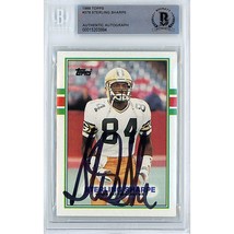 Sterling Sharpe Green Bay Packers Autographed 1989 Topps BGS On-Card Aut... - $98.97