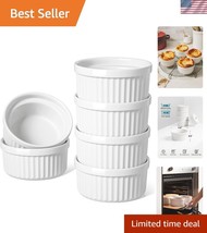 Set of 6 Stackable 12 oz White Ramekins - Perfect for Baking, Dipping &amp; ... - $840.68 MXN