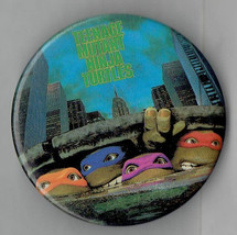 Vintage TMNT Teenage Mutant Ninja Turtles the Movie 2&quot; Pin Button - £18.73 GBP