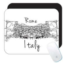 Italy Rome : Gift Mousepad Italian Epat Country Souvenir Pride Outline Sketch - £10.22 GBP