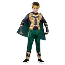 Jazwares Loki YOUTH BOYS Halloween Cosplay Costume Padded Jumpsuit, Detachable C - £33.66 GBP