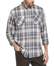 Weatherproof Vintage Mens Indigo Blues Plaid Shirt, Size Small - $25.74