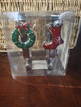 Christmas/Holiday Stocking Holders Set Of 4(Red/Green)-Brand New-SHIPS N... - £58.78 GBP