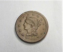 1854 Large Cent AU Coin AI101 - £95.82 GBP