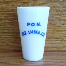 Vintage P.O.N. Feigenspan Beer XXX Amber Ale Milk Glass Tumbler Newark NJ PON - £17.58 GBP