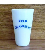 Vintage P.O.N. Feigenspan Beer XXX Amber Ale Milk Glass Tumbler Newark N... - $30.17 CAD