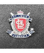 St. Louis Cardinals STL Logo Crest Lapel Hat Pin v1 1994 MLB Pewter Vintage - $19.47