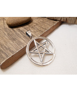 Inverted Pentagram Pendant 925 Sterling Silve, Handmade Satanic Pentagra... - £29.26 GBP