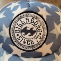 Billabong Adjustable Snap Back Blue/White Stars Trucker Hat - $12.38