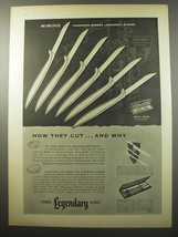 1955 Gerber Legendary Blades Miming knives Ad - How they cut.. and why - £14.54 GBP