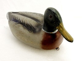 Mallard Drake Plastic Duck Decoy, Metal Anchor Bar, Herters Vintage, DCK-08 - £15.62 GBP