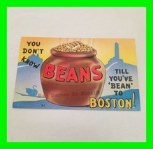 Vintage Bean Town Boston, Massachusetts Postcard - £7.98 GBP